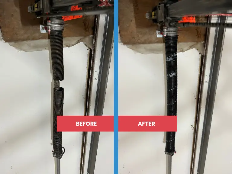 Garage door torsion spring replacement in Deer Park