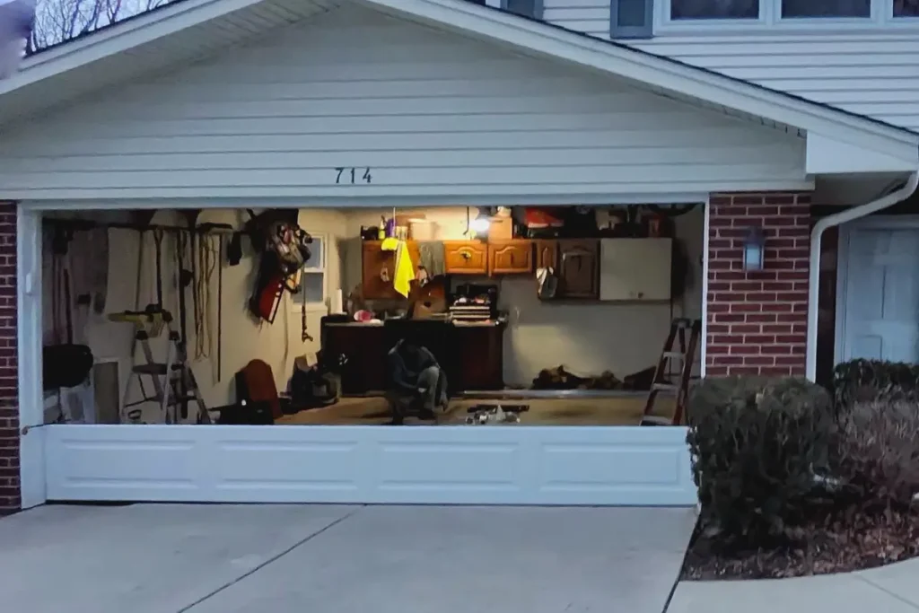 opened garage doors