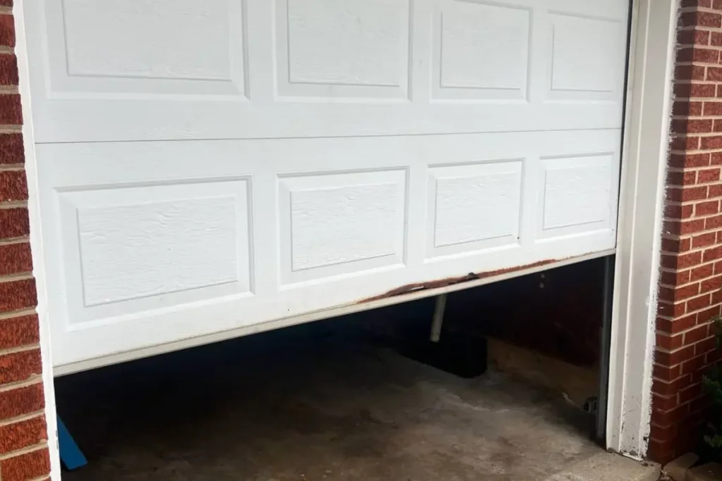 broken garage door